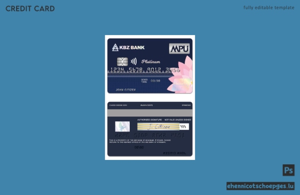 Beispielvorschau der Myanmar KBZ Bank UnionPay Platinum Kreditkarte